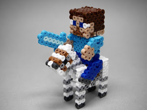 3d Perlerbeads アイロンビーズ Minecraft マイクラ Skeletonhorse スケルトンホース 3dperlerbeadsお手軽頑固な立体アイロンビーズ