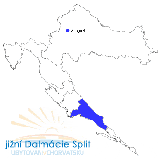 chorvatsko jižní dalmácie mapa MAPA CHORVATSKA | ubytování dovolená mapy Chorvatska ○ chorvatsko jižní dalmácie mapa