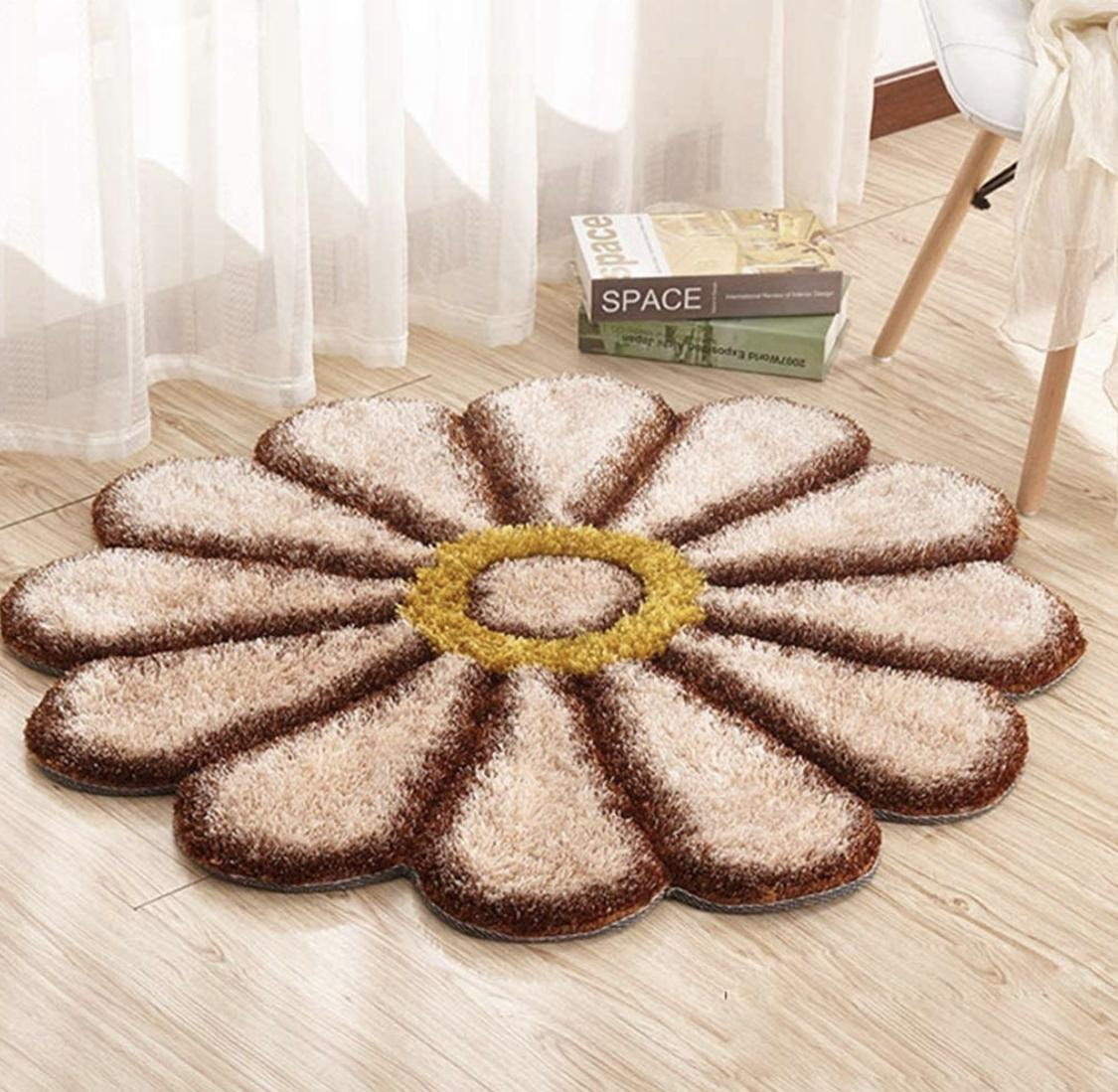 tappeto a forma di fiore, tappeto fiorellini, tappeto fiori,