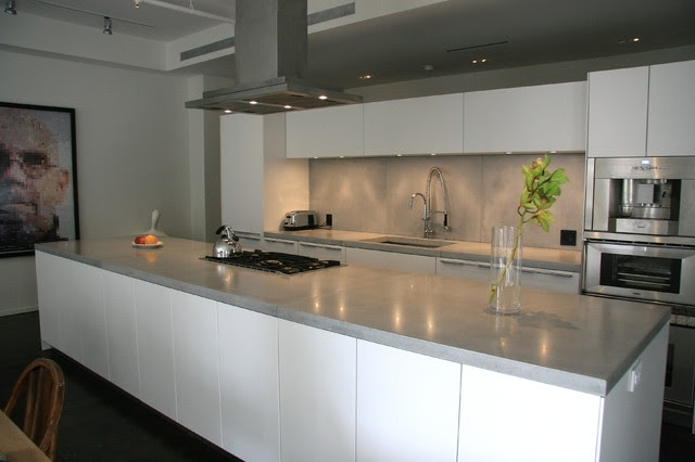 Concrete kitchen countertops - modern - kitchen countertops - new 