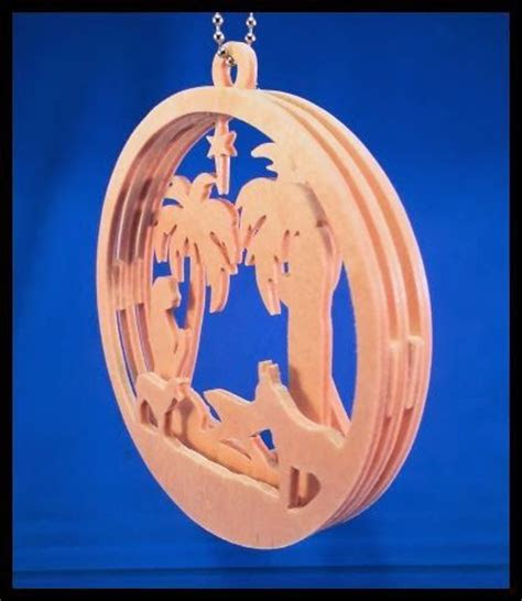layered nativity christmas ornament scroll  pattern