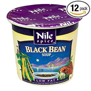 Nile Spice Black Bean Soup, Low Fat, 1.9-Ounce Cups (Pack of 12)