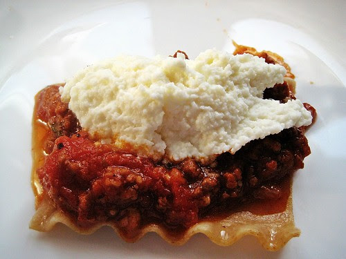 Lasagna Pasta with Sauce & Ricotta