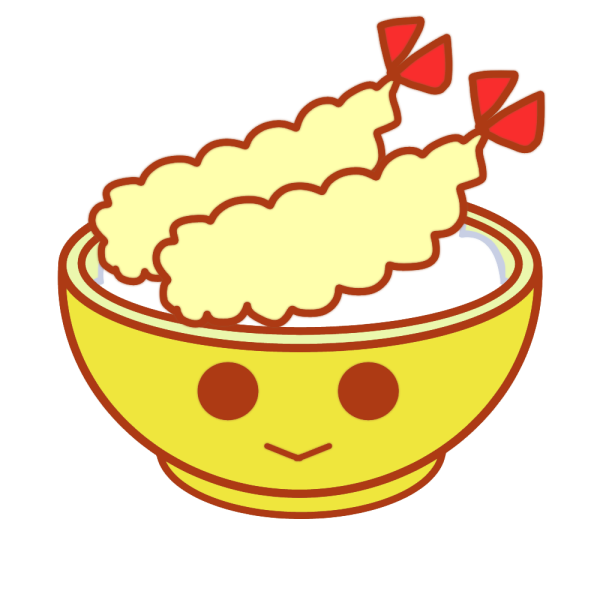 天丼のキャラクターのイラスト かわいいフリー素材が無料のイラストレイン