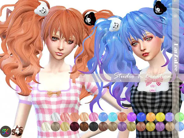 Sims 4 Hairs ~ Studio K Creation: Animate hair 56 -Junko 