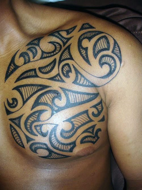 tribal tattoo designs chest arm
