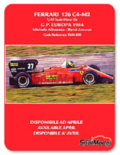 Kit 1/43 Tameo Kits - Ferrari 126 C4-M2 Fiat Agip - Michele Alboreto, Rene Arnoux - Gran Premio de Europa 1984 - kit Multimedia