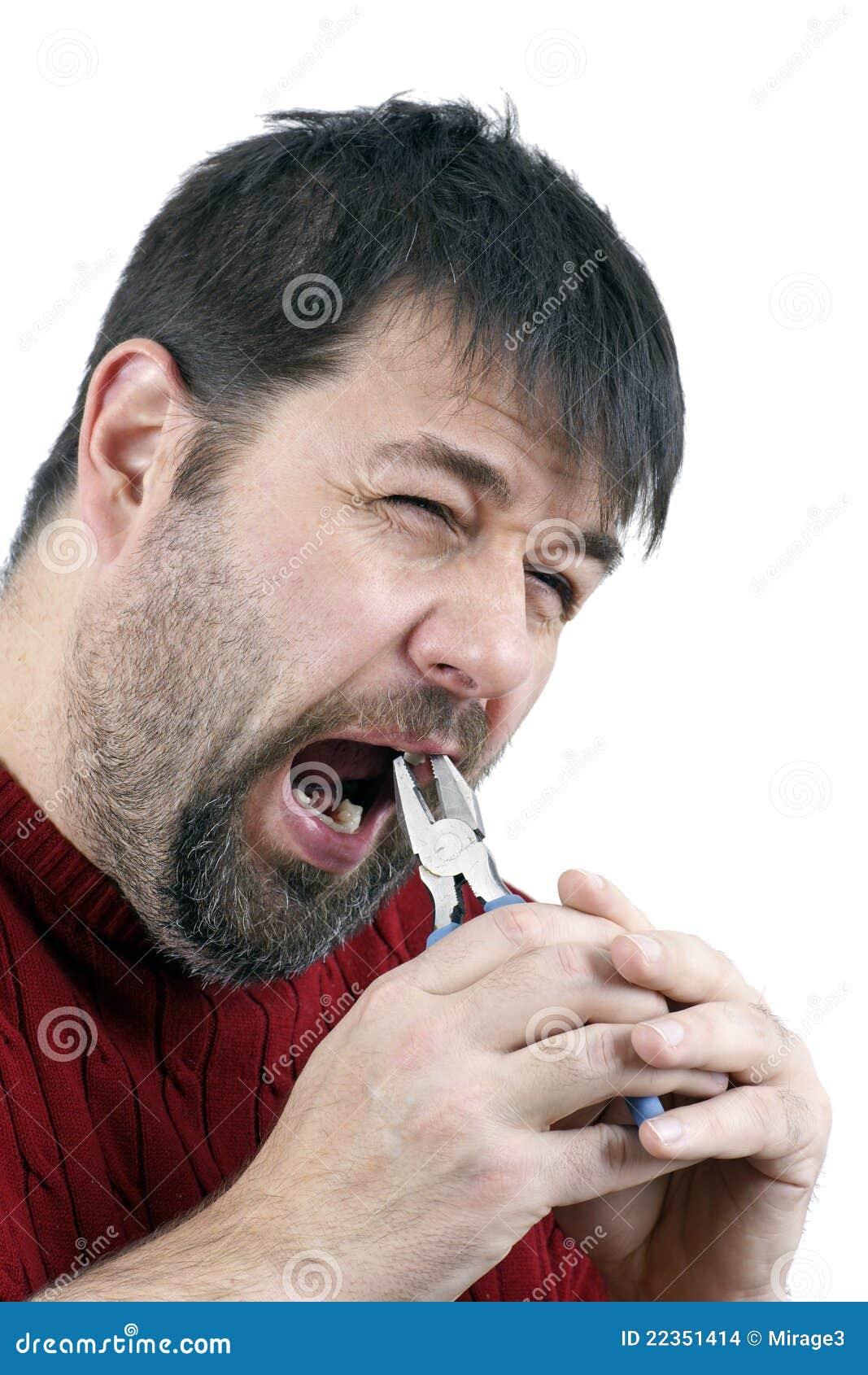 Man Pulling His Own Tooth Stock Images - Image: 22351414