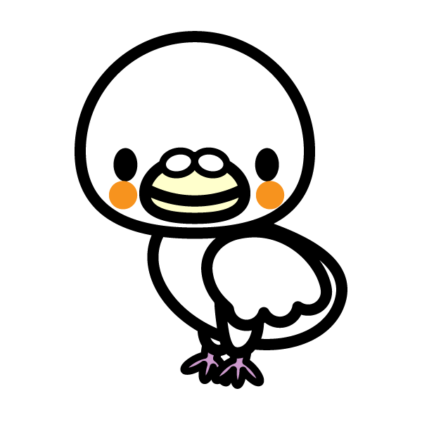 かわいい白い鳩の無料イラスト 商用フリー オイデ43