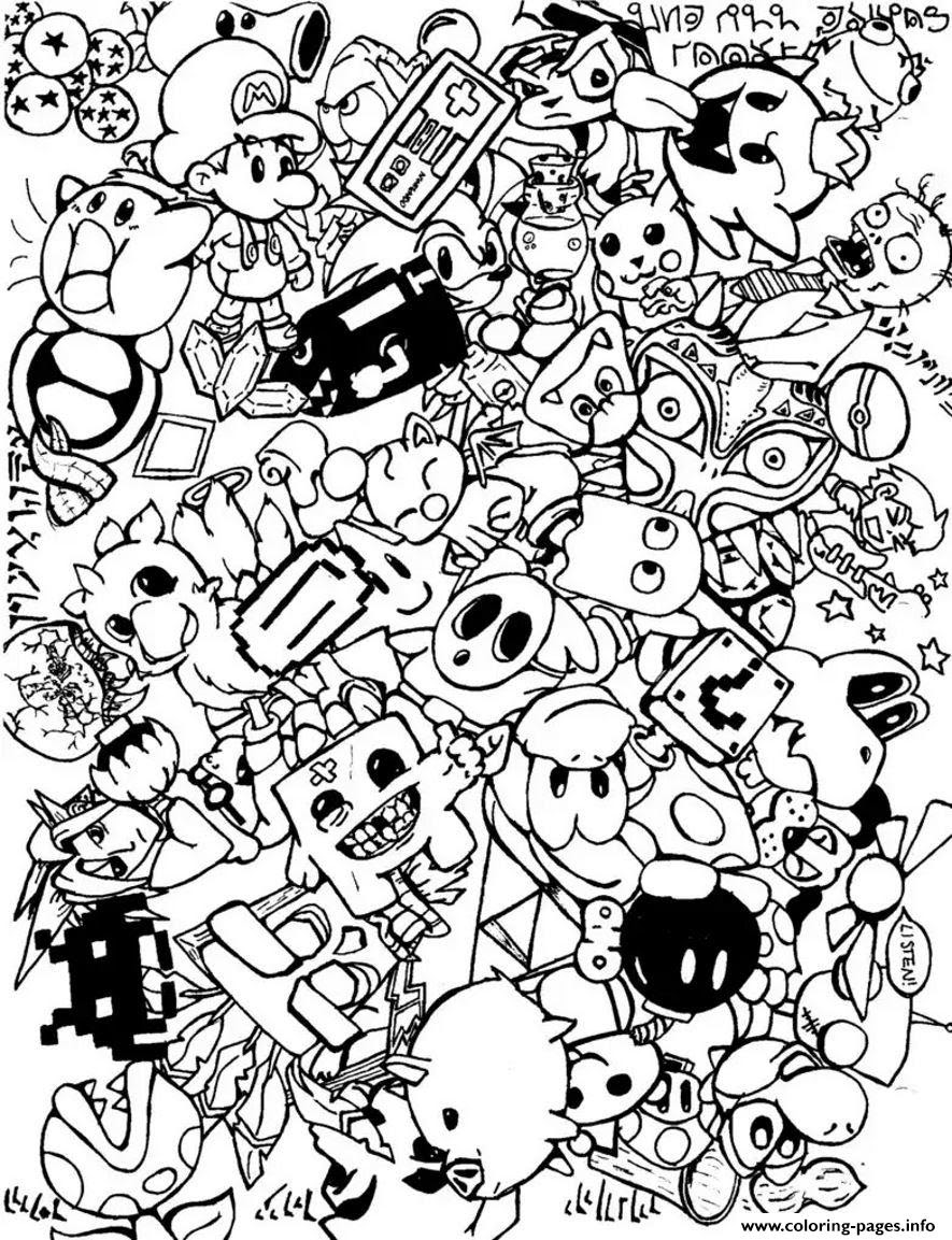 Adult Doodle Art Doodling 5 Coloring Pages Printable Adult Doodle Art Doodling 5 Coloring Pages Printable