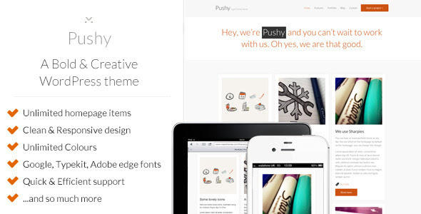 Pushy - A Bold & Creative Marketing WP theme - Marketing Corporate