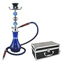 19" 1-Hose Blue Sapphire Hookah Set with Briefcase