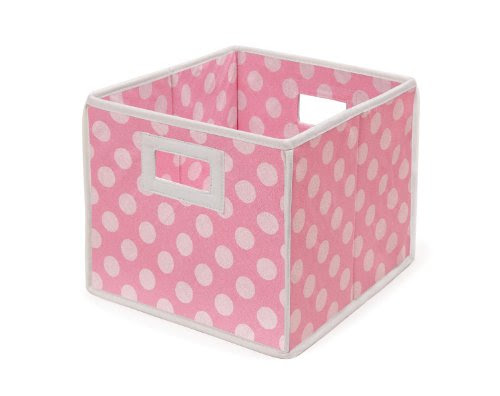 Christmas Badger Basket Folding Nursery Basket/Storage Cube, Pink Dot Deals