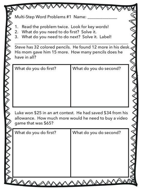  3rd grade math word problems best coloring pages for kids pin on