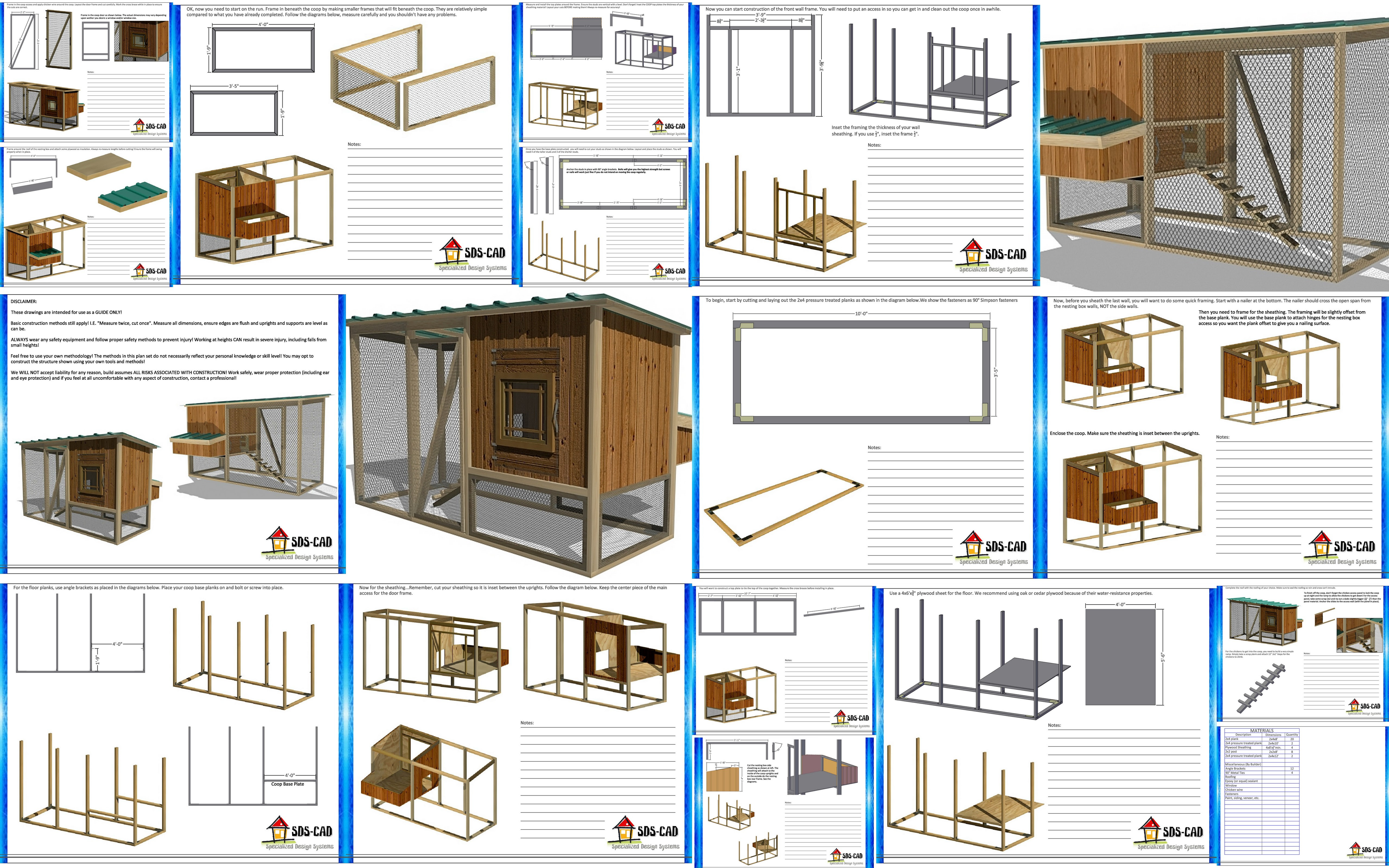 12 Chicken Coop Plans and Free 12 x 12 Chicken Coop Plans