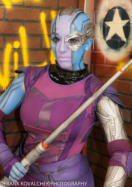 Nebula, from Guardians of the Galaxy, portrayed by Amber Skies Cosplay
