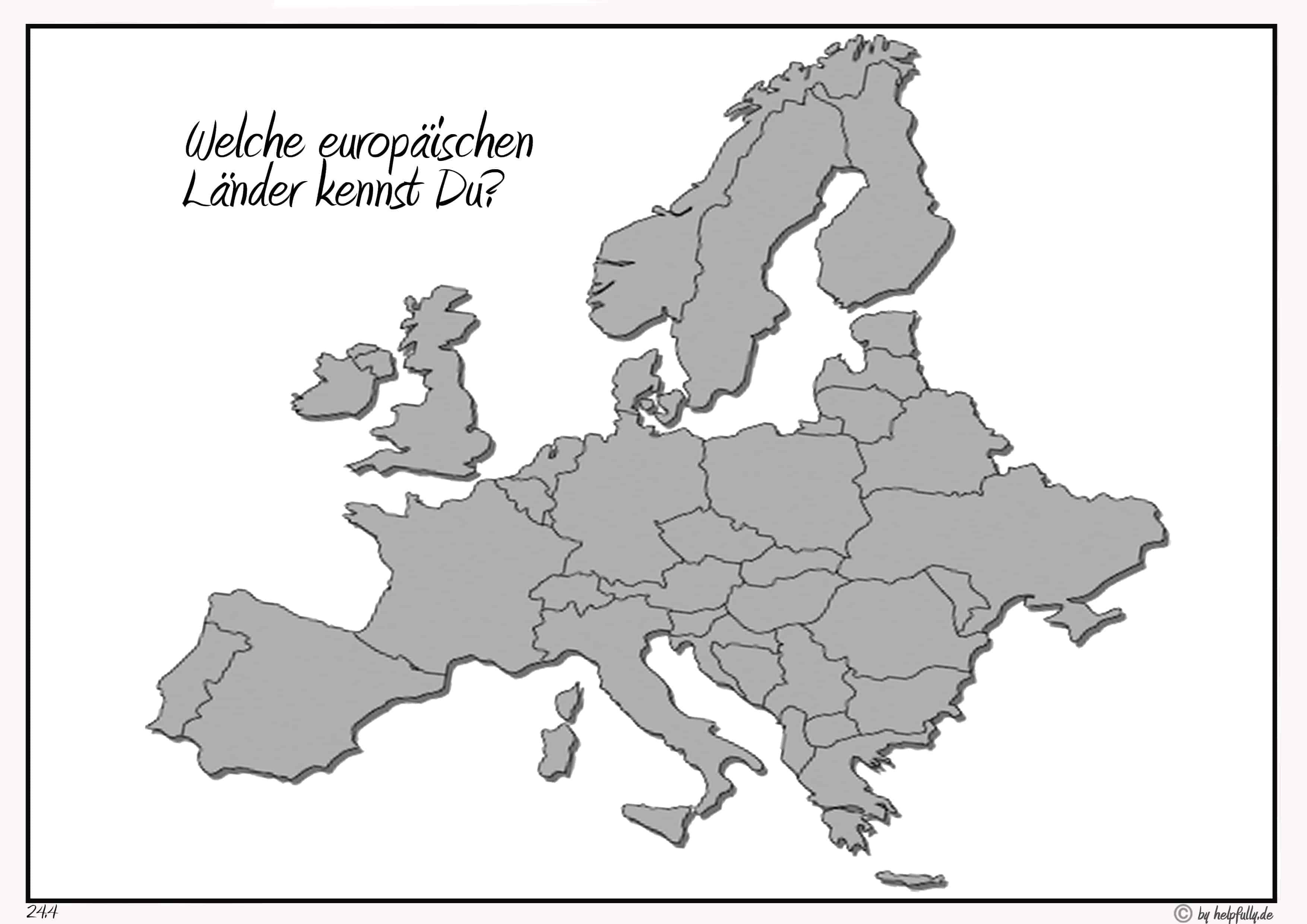 Lernblätter - Europakarte(n) - helpfully