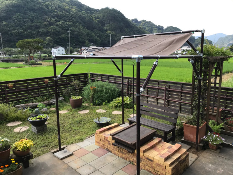 単管でパーゴラの製作 19年7月25日 Idive