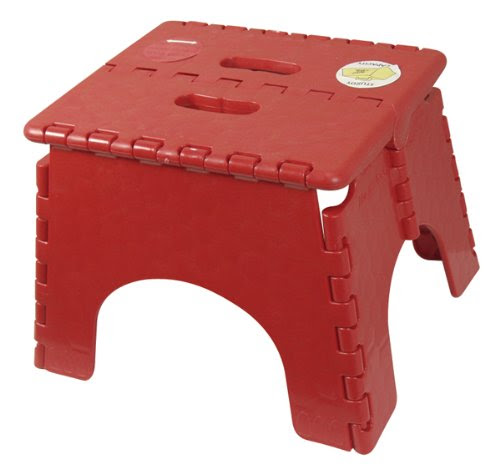 B&R Plastics 101-6R-RED EZ Foldz Step Stool