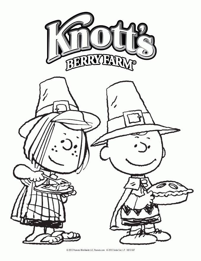 Charlie Brown Coloring Pages Thanksgiving - Coloring Home
