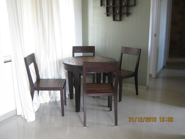 Dining in the sample flat - Visit to iParmar Group's River Residency, 34 Acre Township of 1 BHK, 2 BHK & 3 BHK Flats in Chikhali, in PCMC limits, Pune 412114