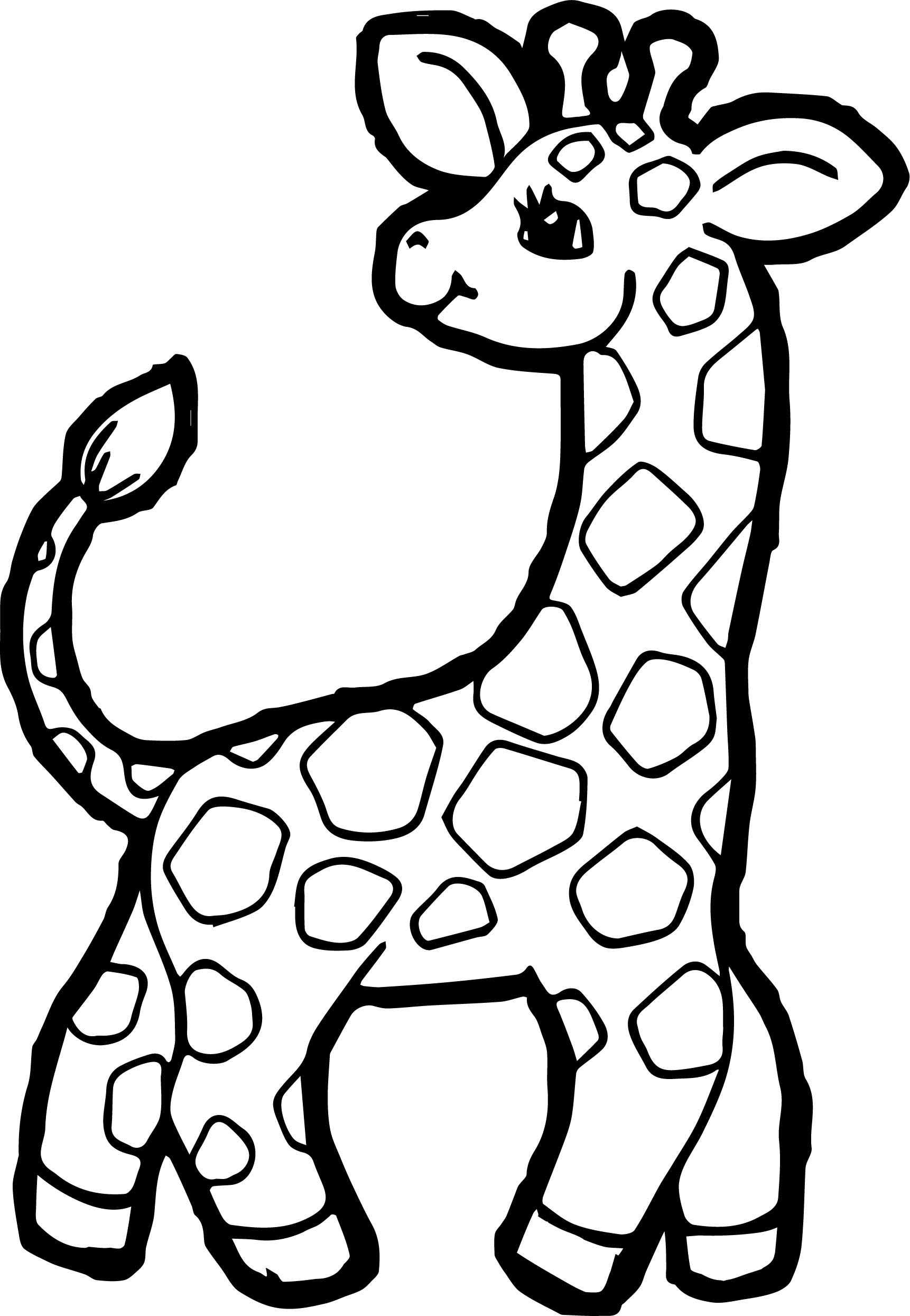 Giraffe Colouring In Pages