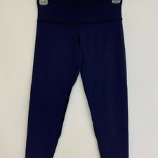 View Lululemon Navy Blue Crop Leggings Pics