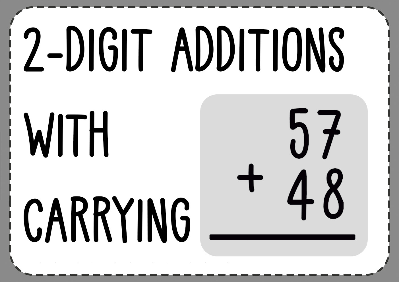 2-Digit Addition with Carrying | Math Worksheets