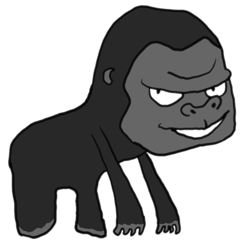 可愛いものからとてもリアルなものまで ゴリラのイラスト高画質画像です 写真まとめサイト Pictas