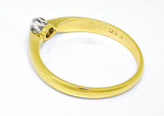 Foto 3, Antiker Diamant-Rosen-Ring, 14K-Bicolor Shop Neuwertig!, S8616