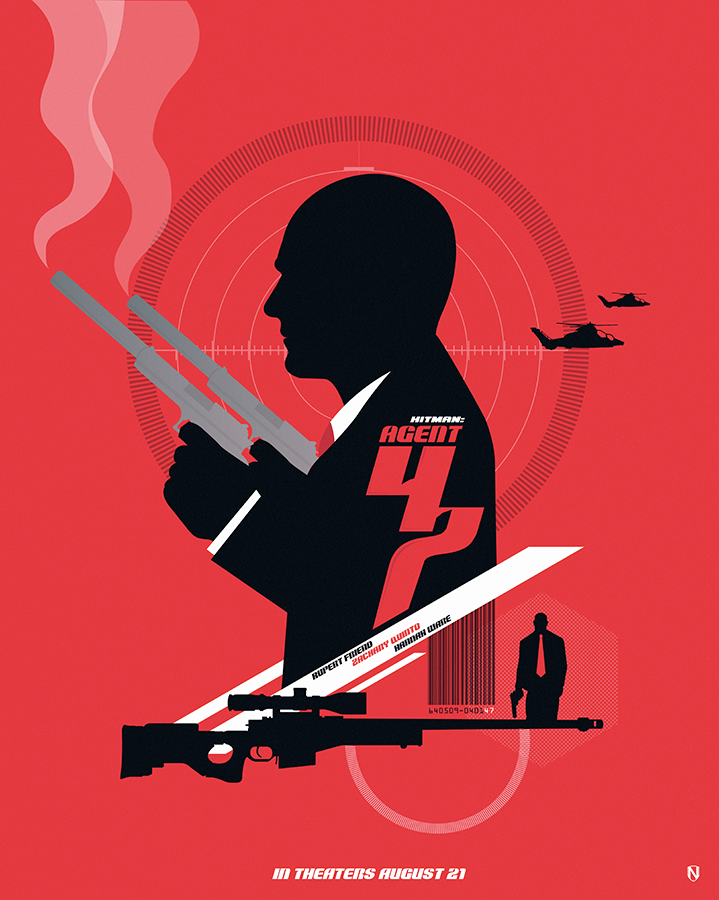 Matt Needle Hits Center Target With His Official Artwork For Fox S Hitman Agent 47 Meokca X Poster Posse