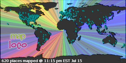 Locations of Site Visitors