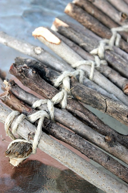 summer camp for kids: sailing a stick raft make and takes