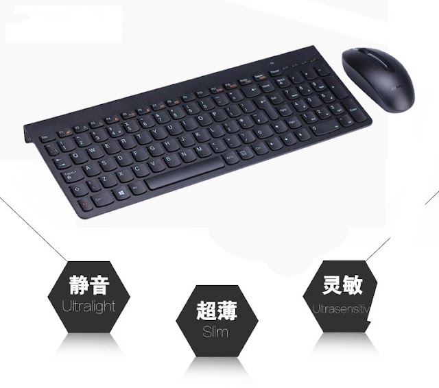 Amazing Wireless keyboard and mouse set for Lenovo ZTM600 Scissors
structure keyboard High tech laser touch mouse