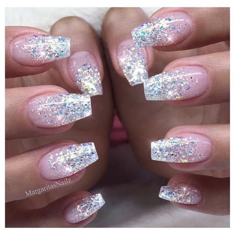 glitter ombre nails winter design sparkly  years