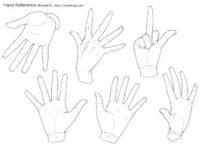 手のイラスト資料集 Hand Reference Hato King