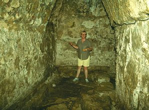 Audrey DeLange At The Real Tomb of Lord Pakal The Great, K'inich Janaab' Pakal. Lord Pacal's Tomb. Palenque Archaeological Ruins. Near Palenque, Chiapas, Mexico. Travel & Tour Pictures, Photos, Information, Images, & Reviews.