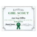 Girl Scouting Service Certificate Template