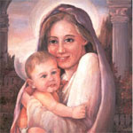 Sonrisas con la Virgen