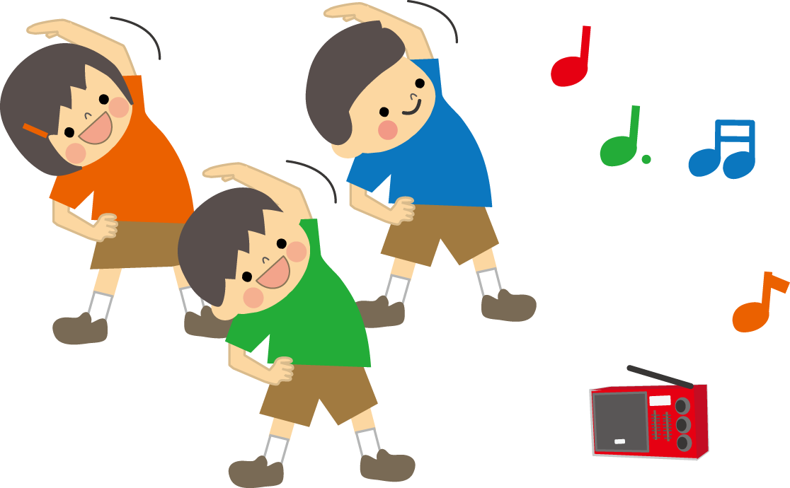 ラジオ体操のイラスト 無料イラスト