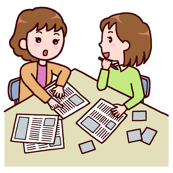 広報の編集 カラー Pta活動の無料イラスト 学校素材