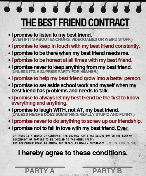 best friend funny quotes. The Best Friend Contract · Real Friends Are Always By Your Side