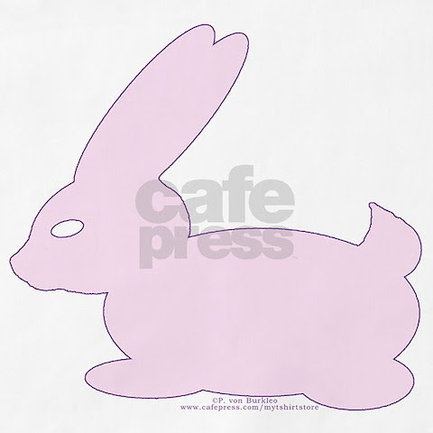 cute easter bunny pictures to color. Pink Easter Bunny Silhouette