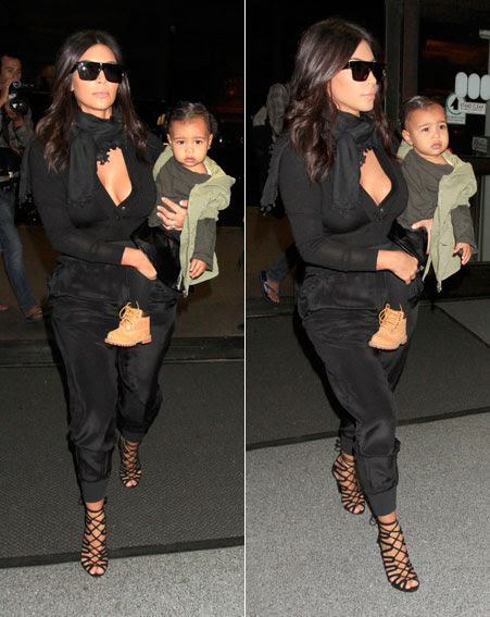 Kim Kardashian still managed to look flawless as she strutted her stuff through the airport [Splash]