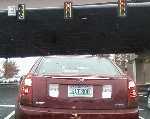 SAT 800 Virginia vanity license plate