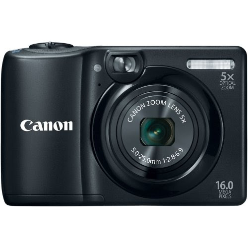 Canon PowerShot A1300 16.0 MP Digital Camera with 5x Optical Zoom 28mm Wide-Angle Lens (Black)