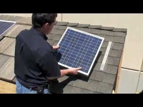DIY SOLAR PANEL INSTALL SHINGLE ROOF FREE POWER HIGH POWERED SOLAR 