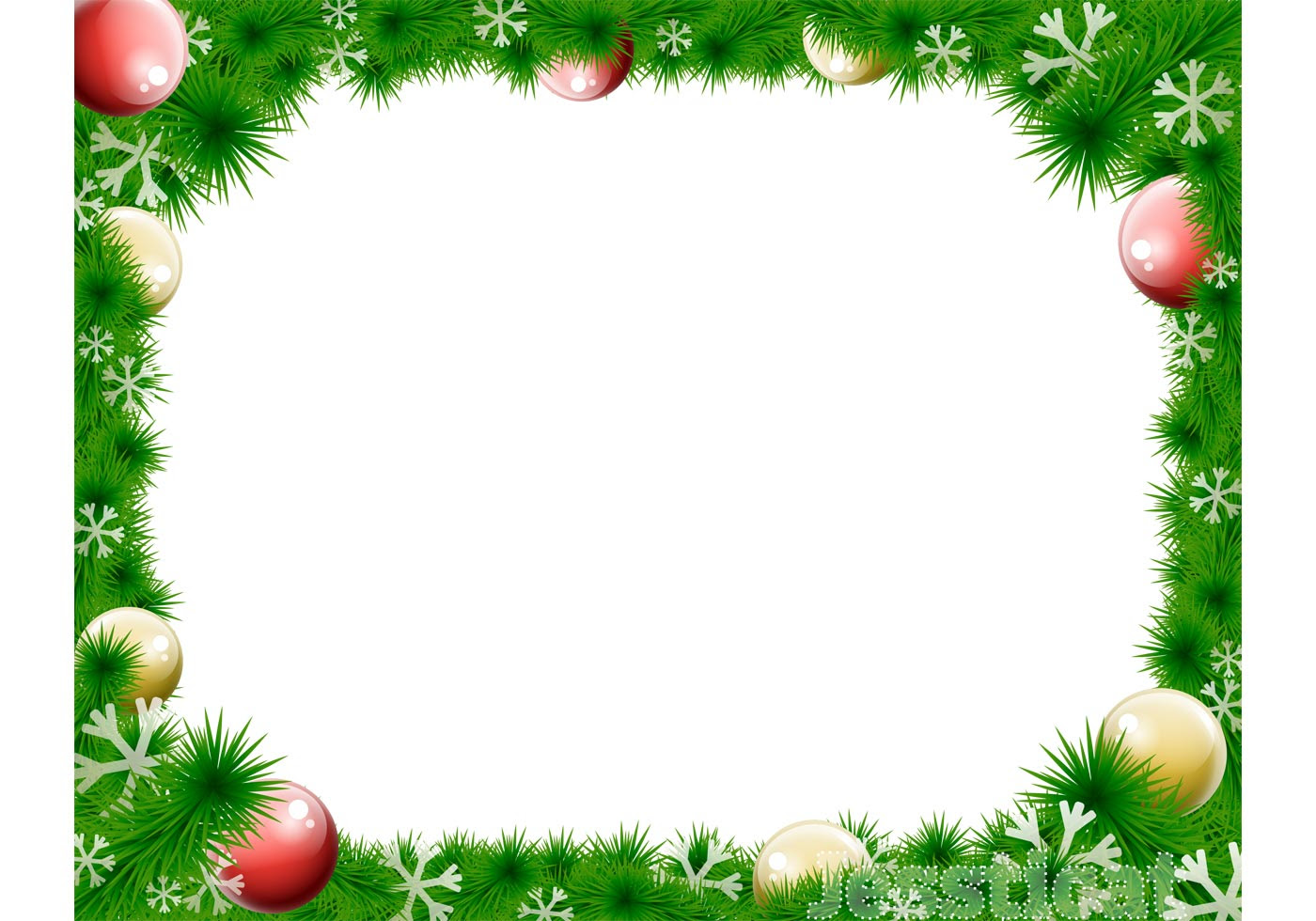 Download Christmas Wreath Vector Border | Free Vector Art at Vecteezy!