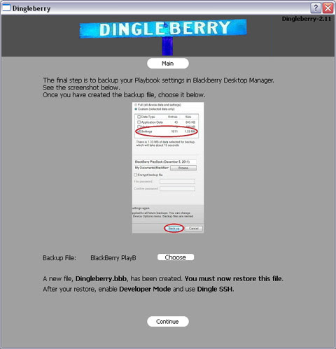 Create a modified backup file using the DingleBerry rooting tool