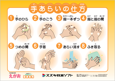 手あらいの仕方 ポスター 配布資料 無料ダウンロード 小学校 中学校 教育情報サイト キューブランドweb